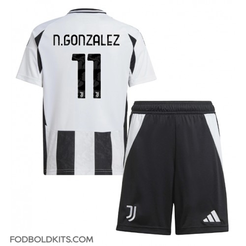 Juventus Nicolas Gonzalez #11 Hjemmebanesæt Børn 2024-25 Kortærmet (+ Korte bukser)